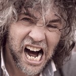 Wayne Coyne backstage at Sasquatch! Photo by Dave Lichterman
