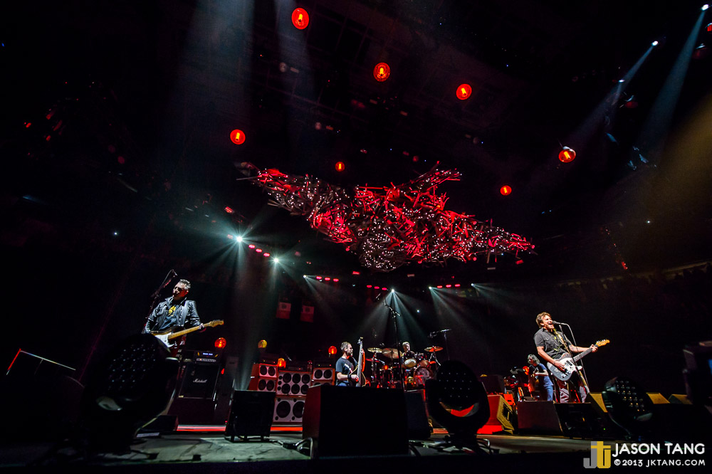 Pearl Jam performing at KeyArena in 2013.