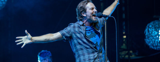 Eddie Vedder of Pearl Jam performing in Seattle